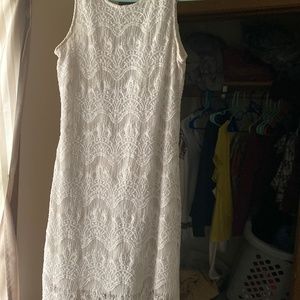 Shine star white dress